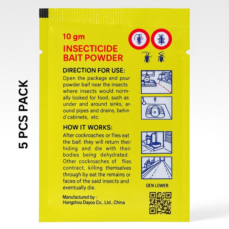 Cockroach or Fly Killing Bait Powder Repellent Insecticide Cockroaches Killer Drugs