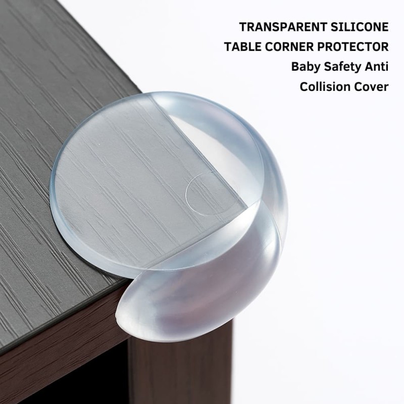 Transparent Silicone Table Corner Protector Baby Safety Anti Collision Cover ( round type )