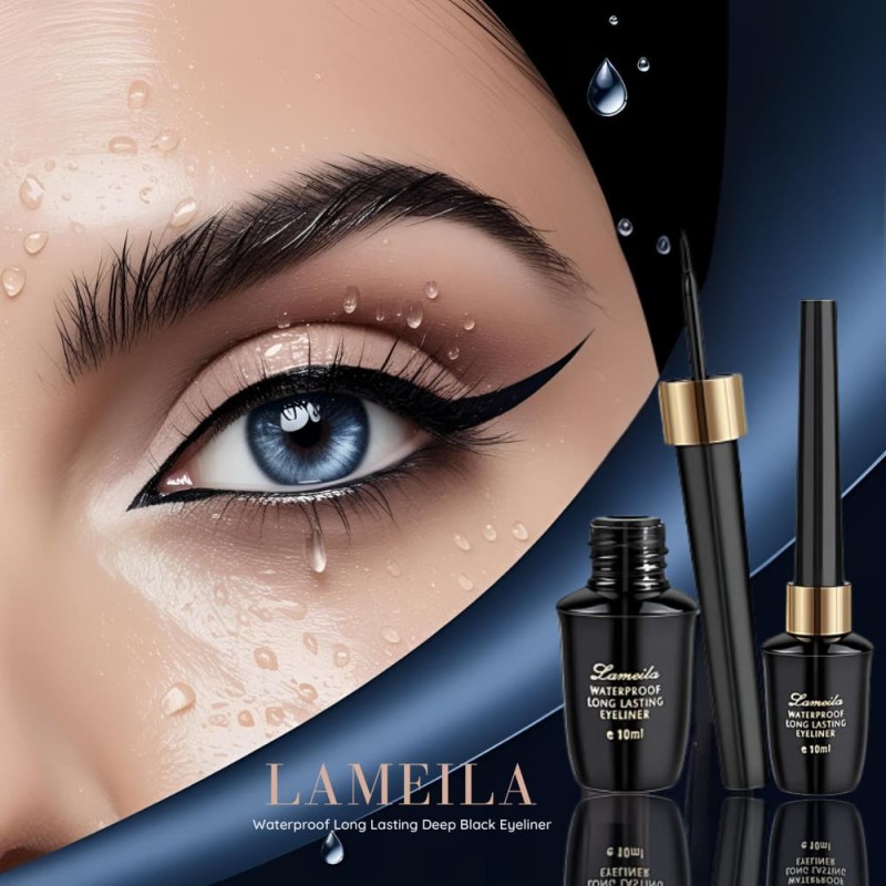 Lameila Waterproof Long Lasting Deep Black Eyeliner