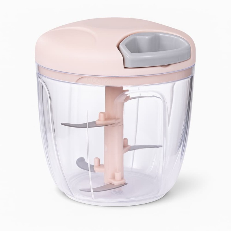 Hand Manual Blender, Vegetable Cutter & Manual Meat Grinder - 900ml, 5-Blade