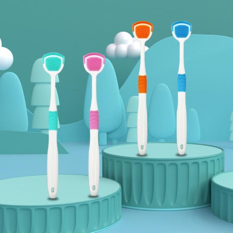 Premium Silicone Tongue Cleaner & Scraper - Fresh Breath Oral Care Tool