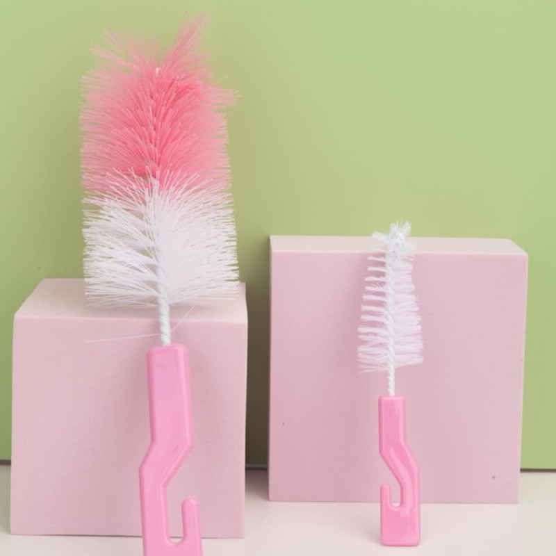 Apple Bear Baby Bottle & Nipple Cleaning Brush Set