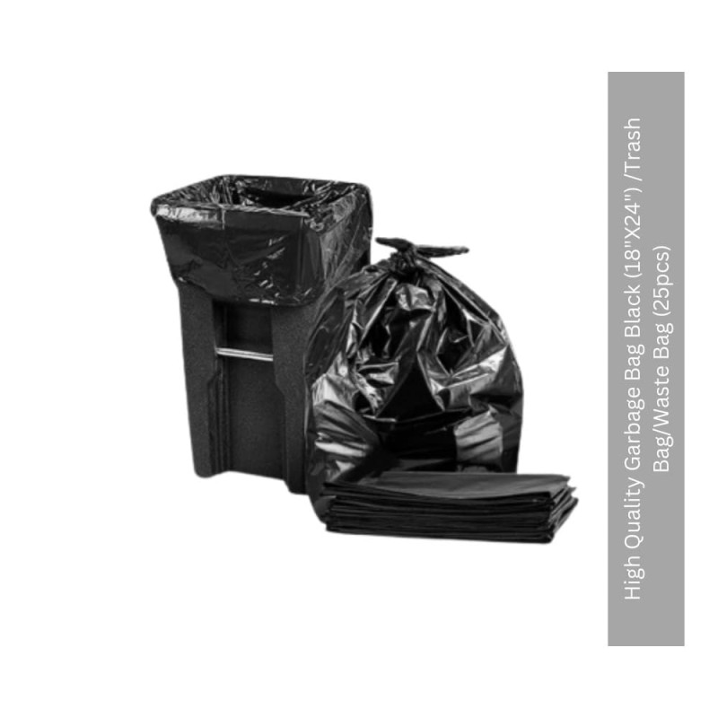 High Quality Garbage Bag Black (18"X24") /Trash Bag/Waste Bag (25pcs)