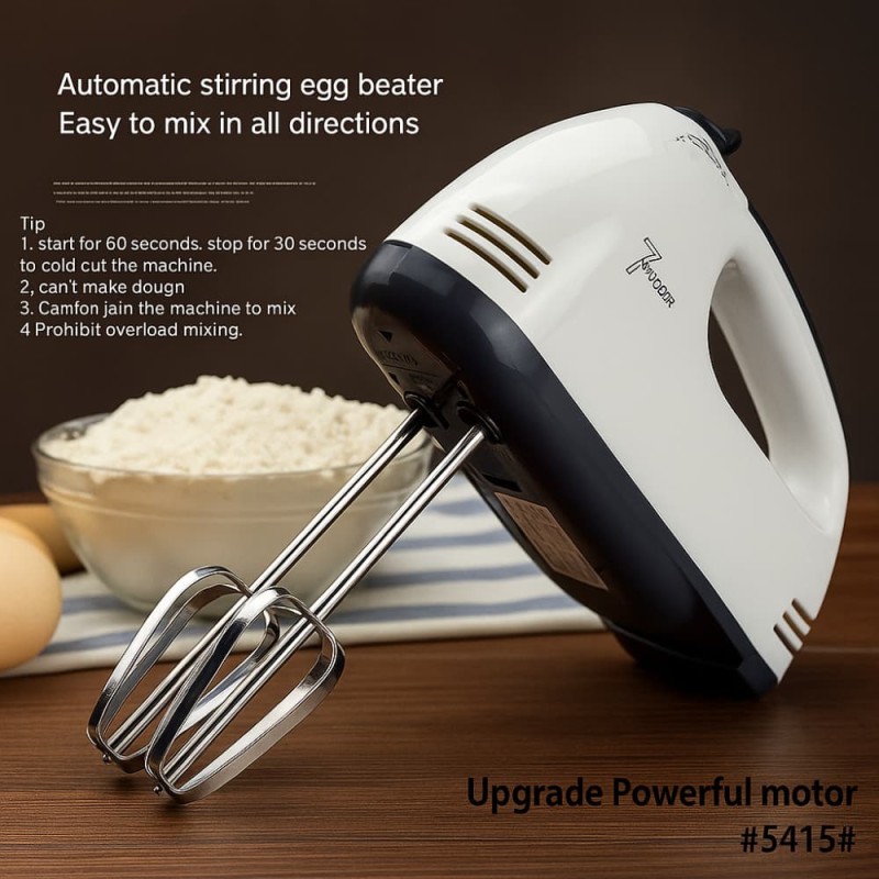 Scarlett Super Hand Mixer HE-133 – 7-Speed Electric Egg Beater with Dough Hooks & Whisks