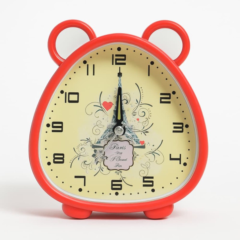 Table Clock Kitty Shape With Alarm And Light – Fancy Design Desk Analog Clock