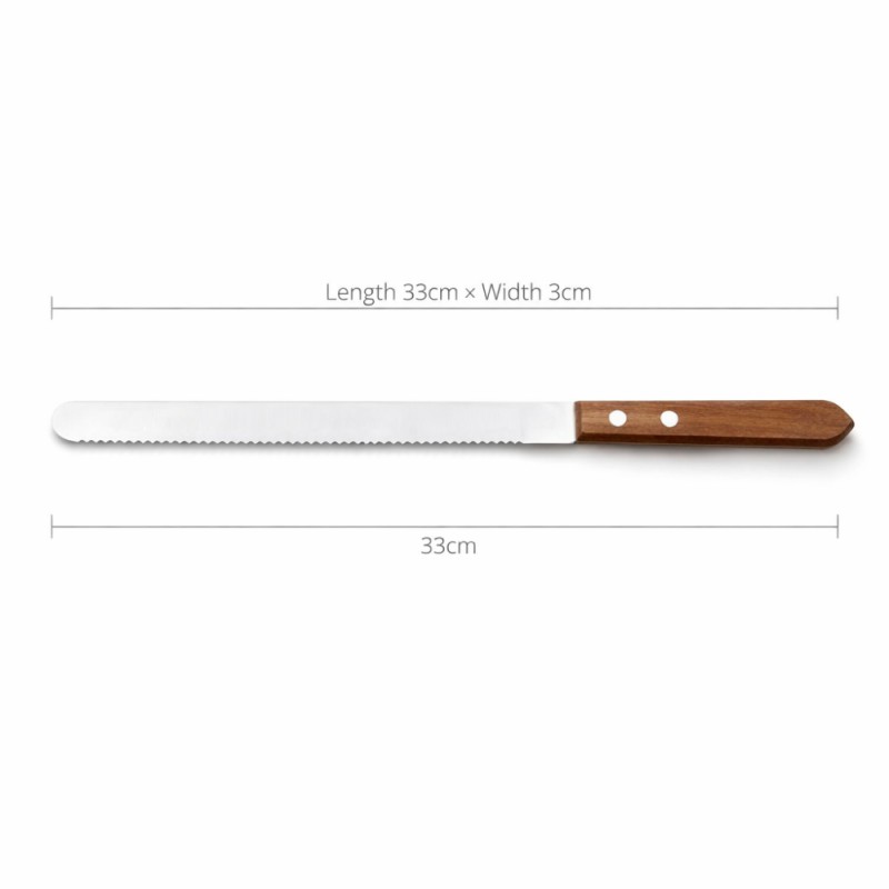 33cm Stainless Steel Serrated Bread & Cake Knife – Smooth Cutting