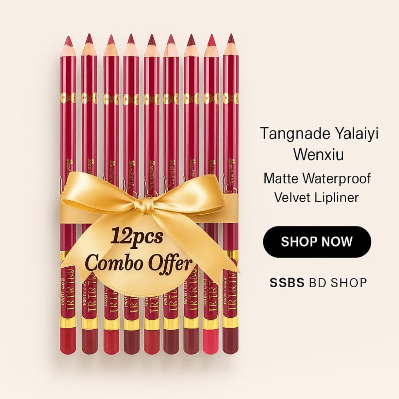 Tangnada Yalaiyi Wenxiu 12-Color Matte Lipliner Combo