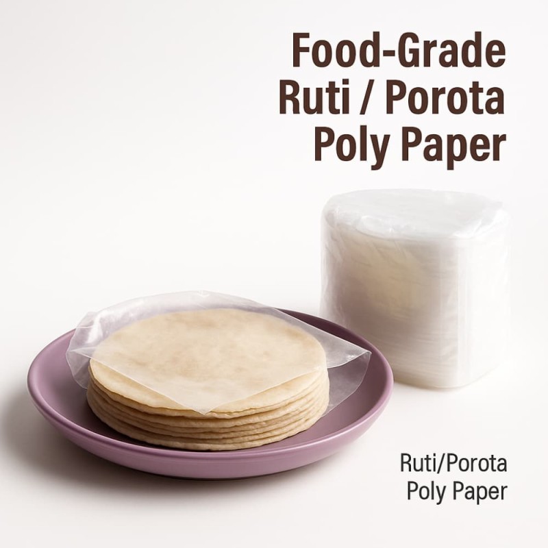 Food-Grade Ruti / Parota Paper 8x8 – Safe & Hygienic Wrap (200 pcs)