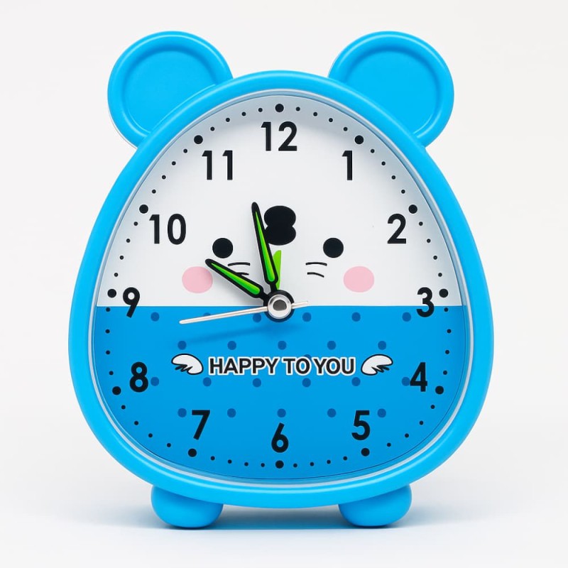 Table Clock Kitty Shape With Alarm And Light – Fancy Design Desk Analog Clock