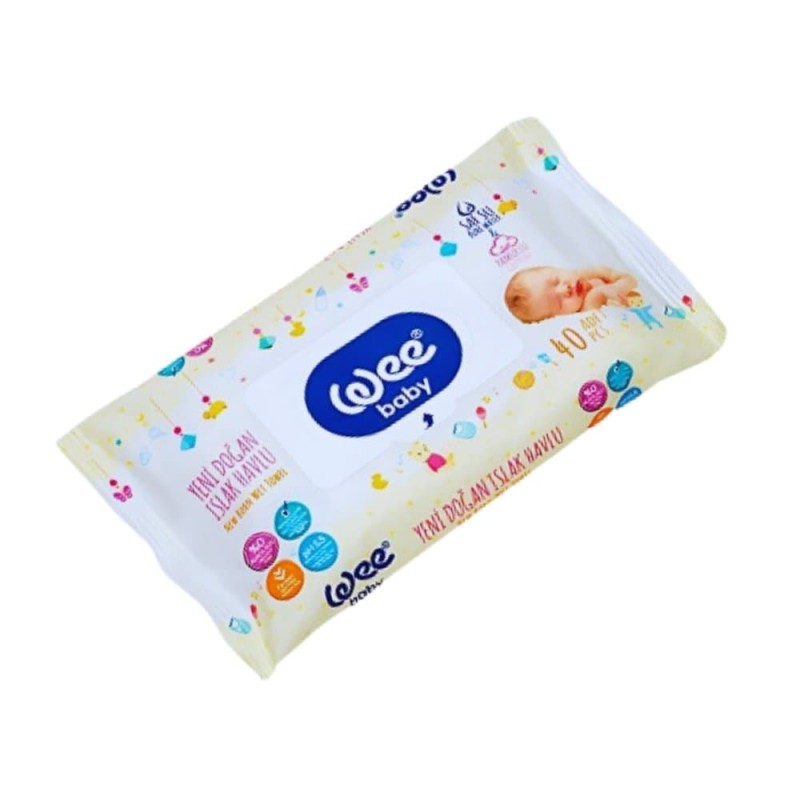 Wee Baby New born Wet Towel Wipes (40pcs)