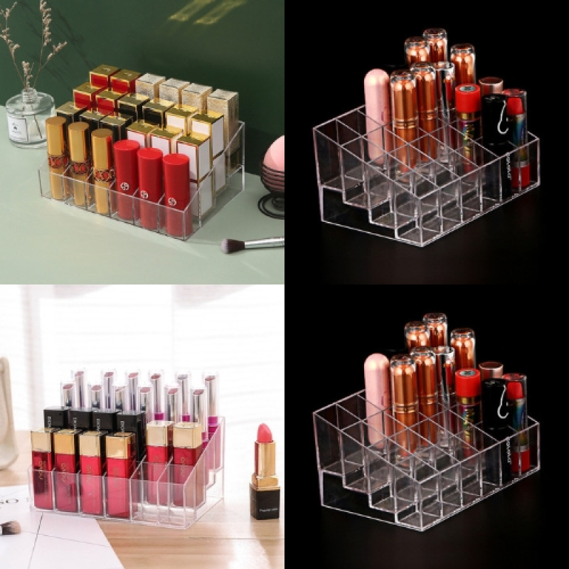 Cosmetic Makeup Jebelroy Case 24Grids Lipstick Box Display Holder Organizer