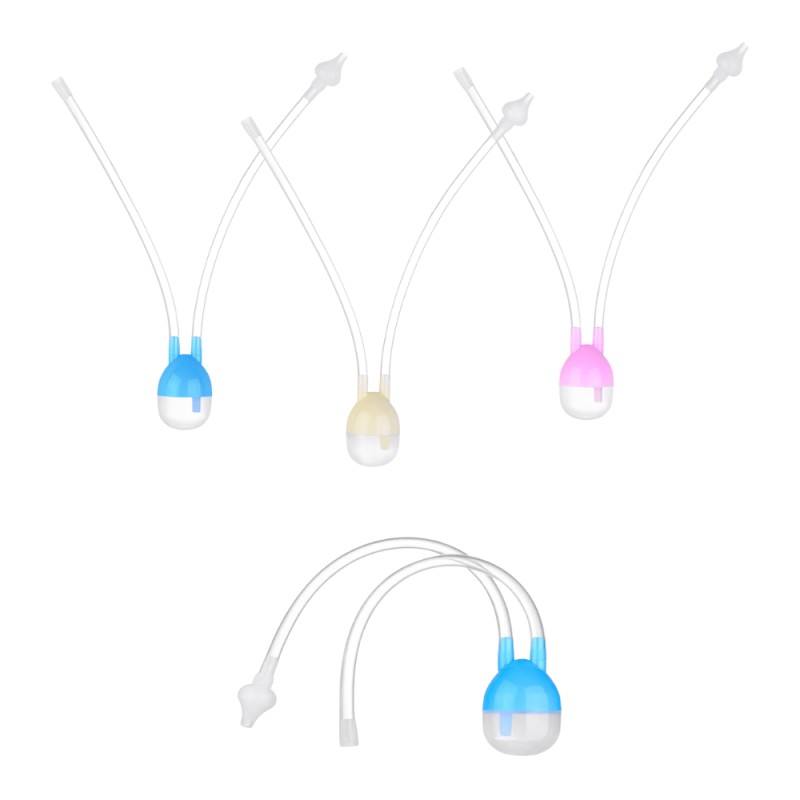 Two-Tube Mushroom Baby Nasal Aspirator – Gentle Nose Cleaner