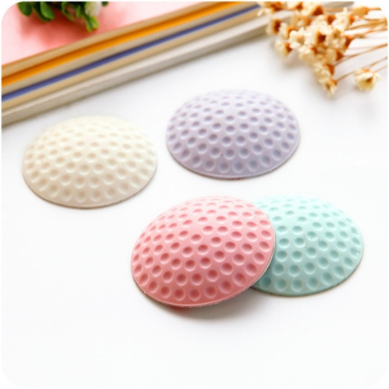 Soft silicone rubber door and wall protection guard safety adhesive pad(mix color 1pcs)