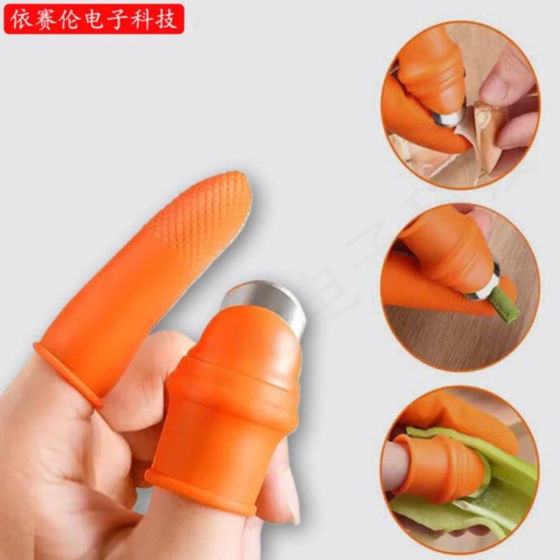 Silicone Thumb Cutter Set – 6 Pcs Finger Protectors & Garden Harvest Tools