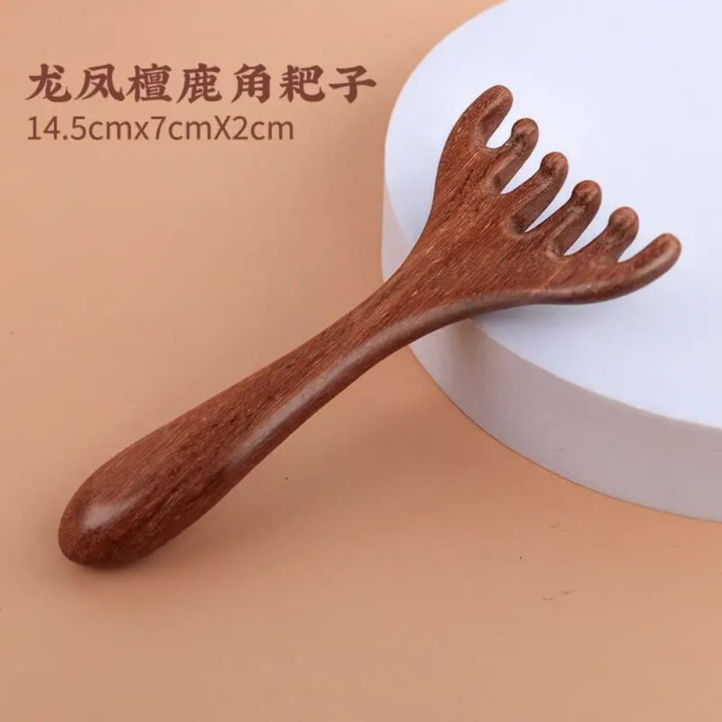 Six-Claw Wooden Scalp Massage Comb