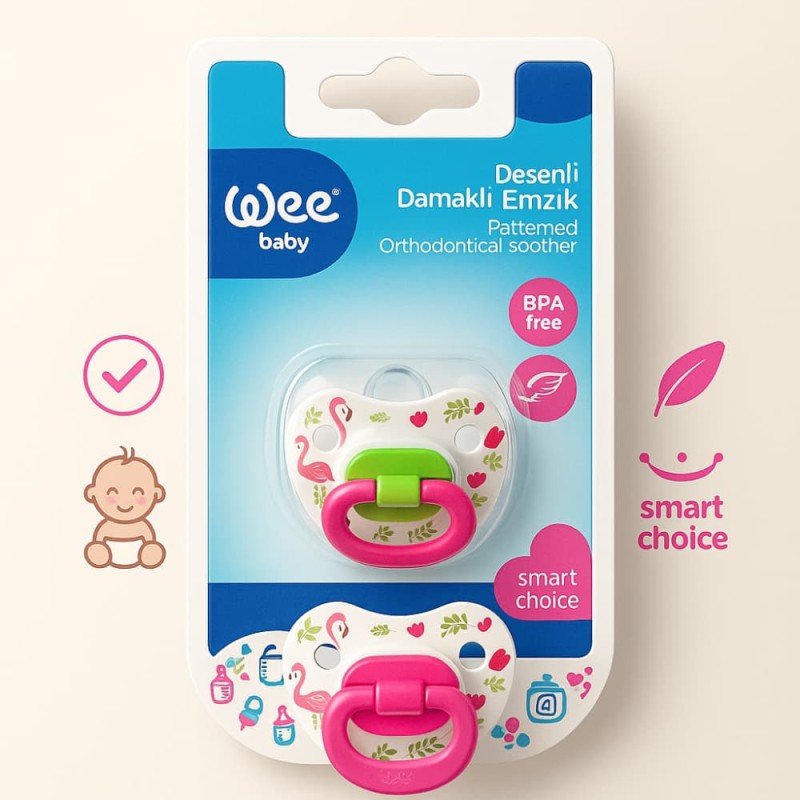 Wee Baby Patterned Orthodontical Soother