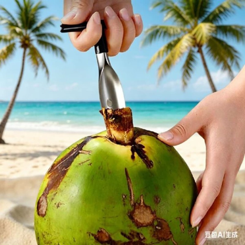 Stainless Steel Coconut Opener Tool for Green Coconut