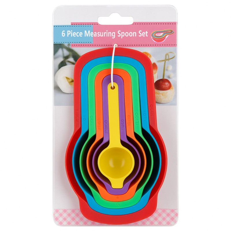 6PCS Plastic Measuring Spoon Set – Precision Kitchen & Baking Tools