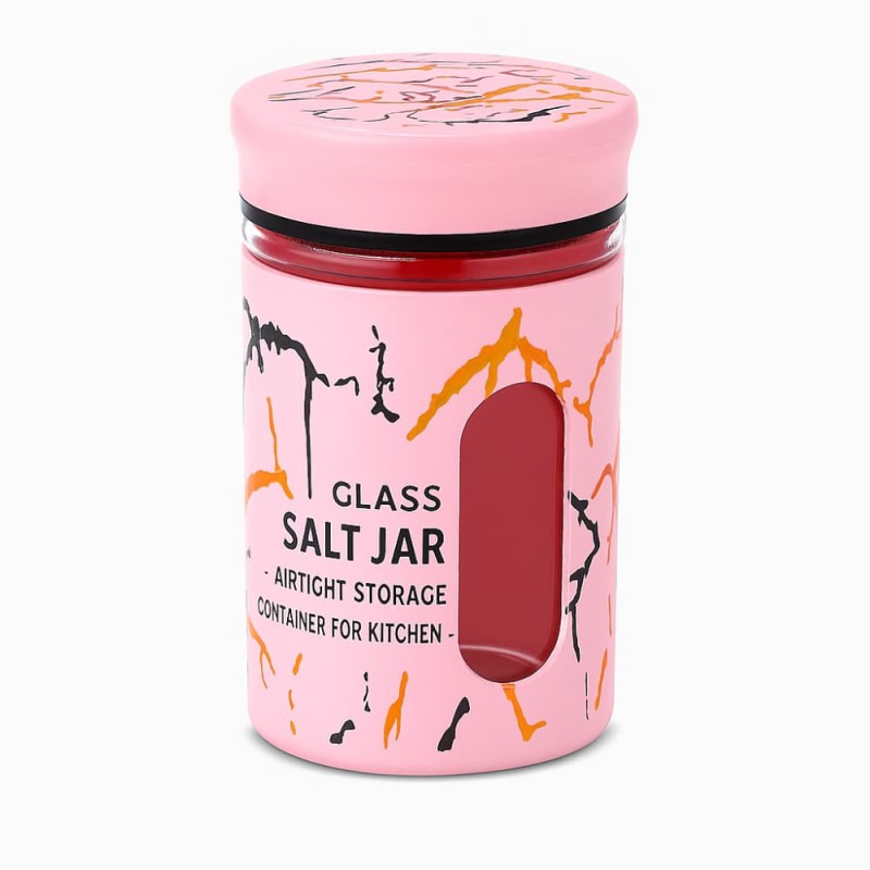 Glass Salt Jar – Airtight Storage Container for Kitchen