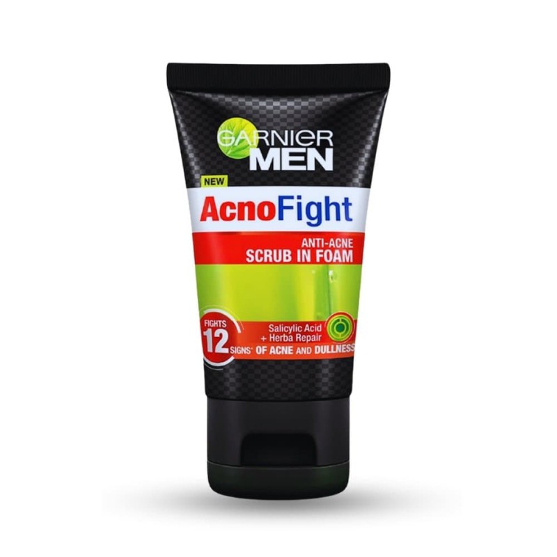 Garnier Men Power Acno Fight Anti-Acne Scrub in Foam Face Wash 100ml