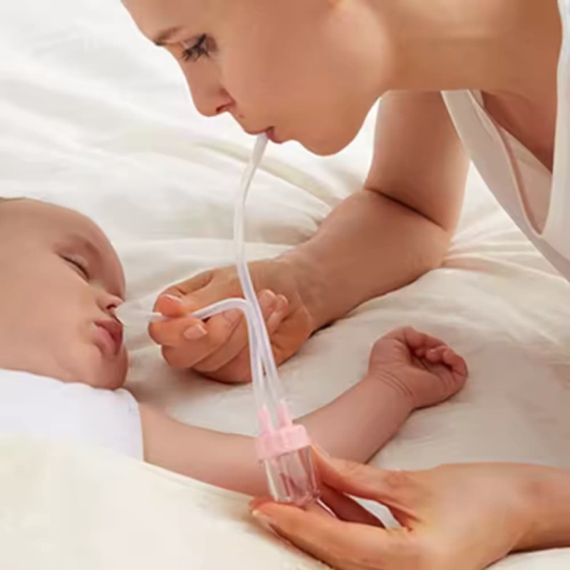 Babyage Two Tube Mushroom Shape Baby Nasal Aspirator