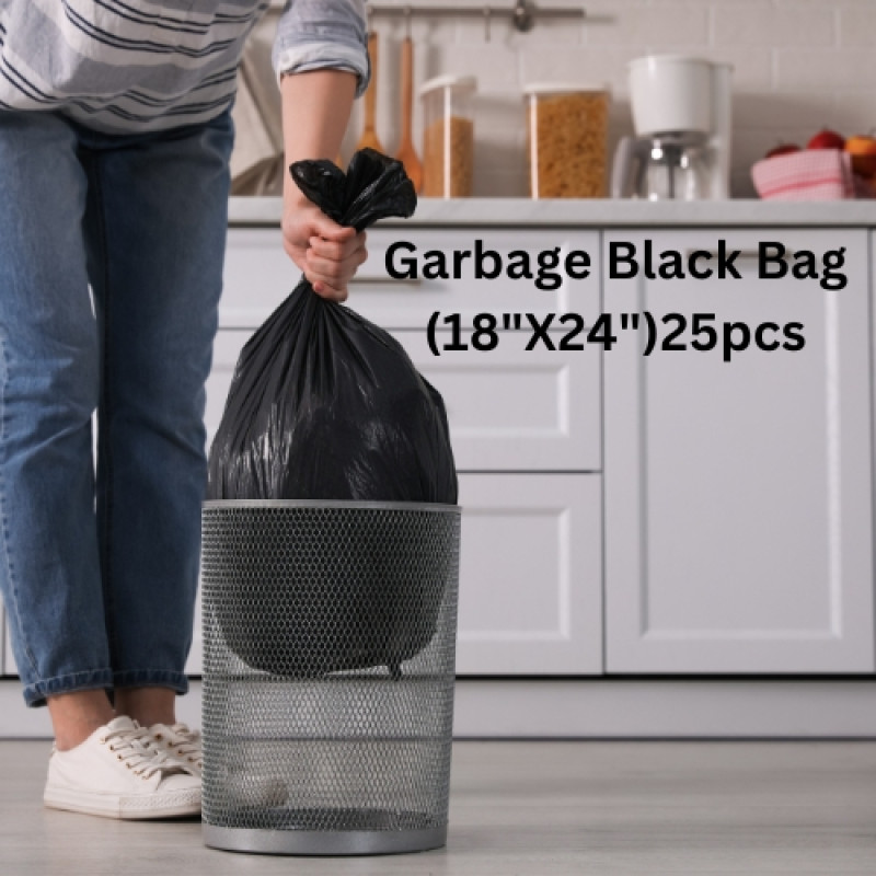 High Quality Garbage Bag Black (18"X24") /Trash Bag/Waste Bag(25pcs)