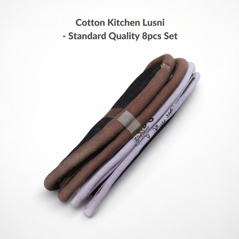 8 Pcs Cotton Kitchen Lusni – Standard Quality Set