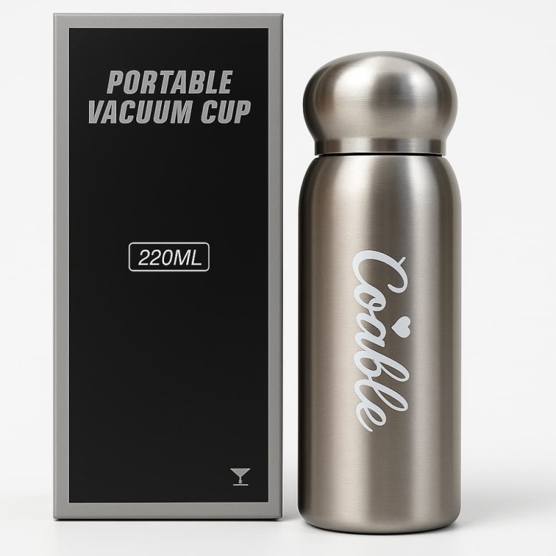 Mini 220ML Stainless Steel Vacuum Flask – Portable Pocket Thermos
