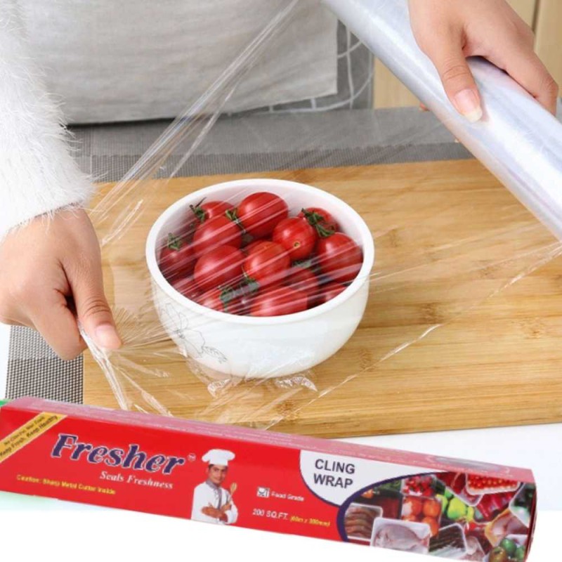 Fresher Plastic Stretch Wrap Food-Grade Freshness Keeper 200 SQ.FT