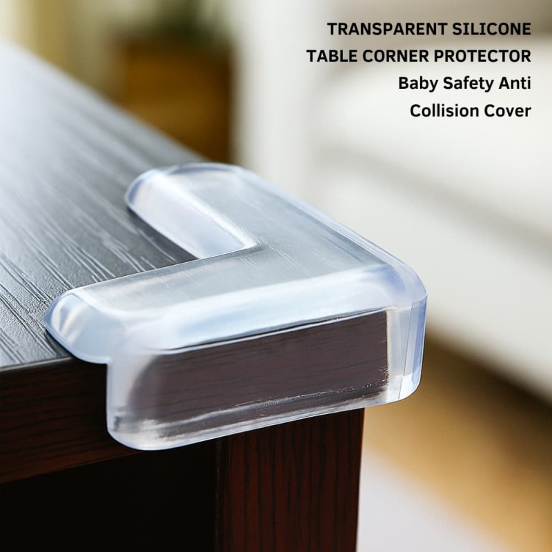 Transparent Silicone Table Corner Protector Baby Safety Anti Collision Cover ( L type )