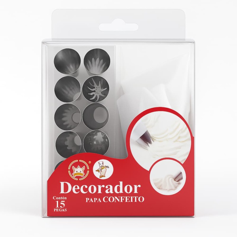 12-Piece Cake Decorating Set with Stainless Steel Piping Tips