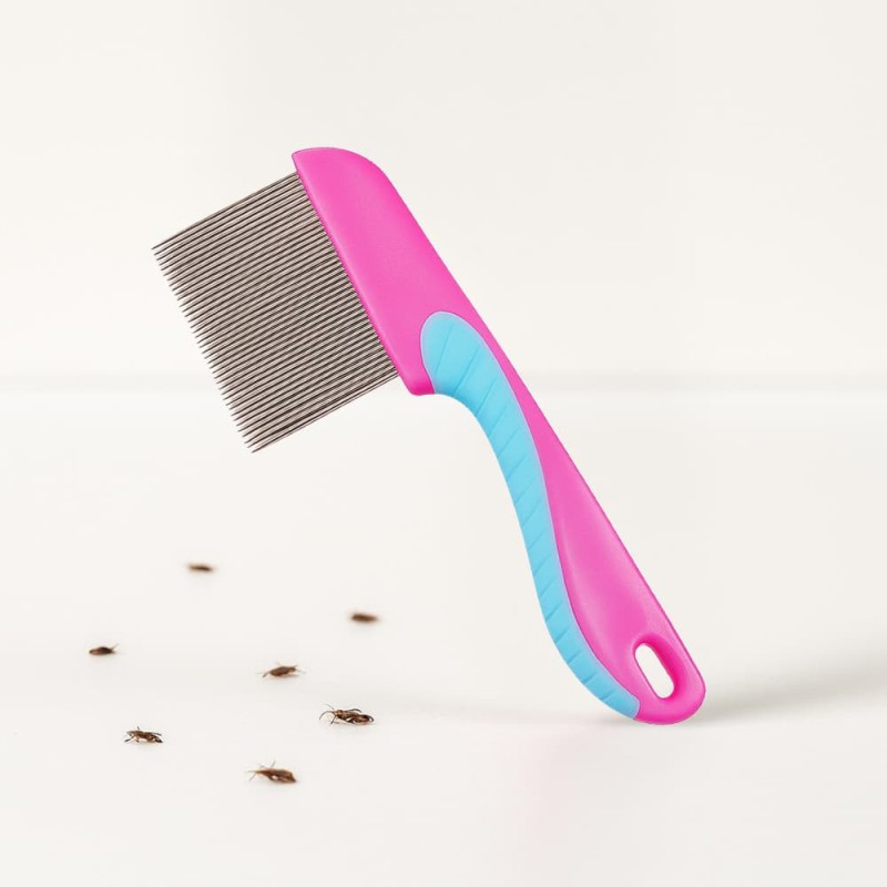 Long Non-Slip Steel Lice Comb