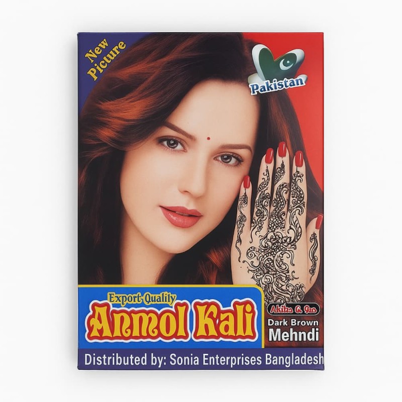 Anmol Kali Dark Brown Mehndi Powder 50 gm (Original Pakistani)