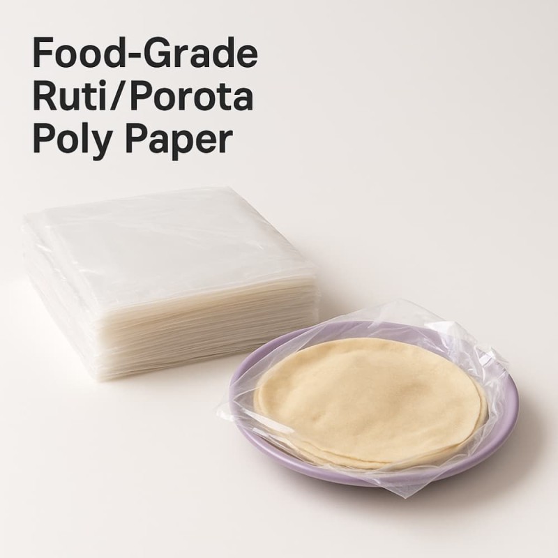 Food-Grade Ruti / Parota Paper 8x8 – Safe & Hygienic Wrap (200 pcs)