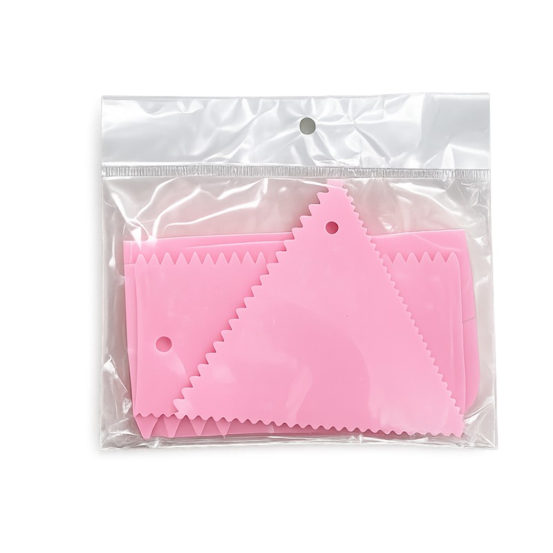 3-Piece Cake Scraper Set for Icing, Fondant & Pastry Decorating