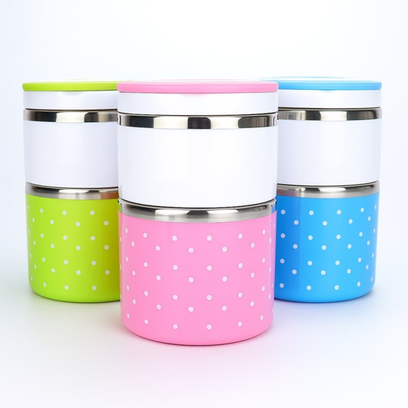 2 Layer Stainless Steel Insulated Lunch Box 930ML – Double-Layer Bento Lunch Container for Students & Office