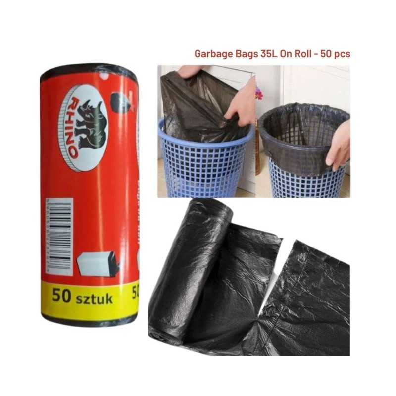 Garbage Bags 35L On Roll - 50 pcs