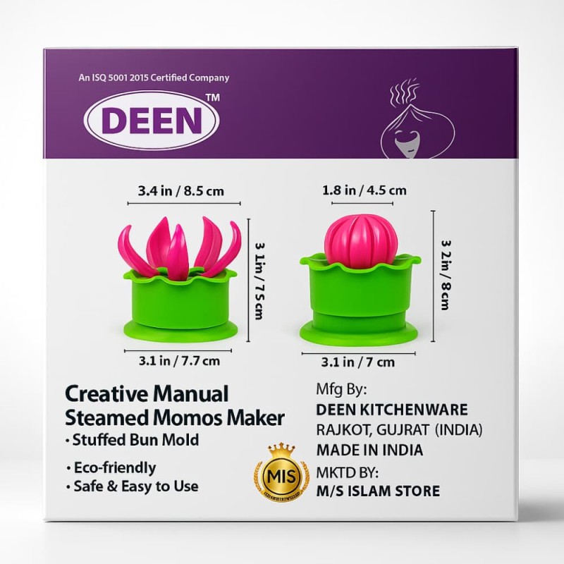 Deen Creative Manual Steamed Stuffed Bun Mold Momos Maker