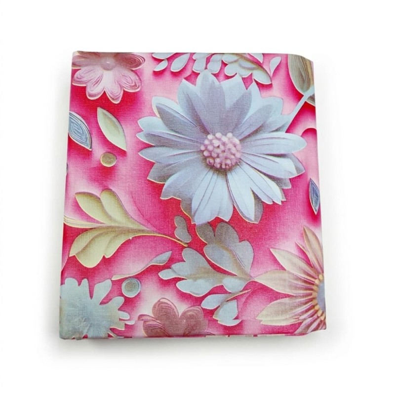 Waterproof Floral Rexine Bed Mat 6x7 Ft 02