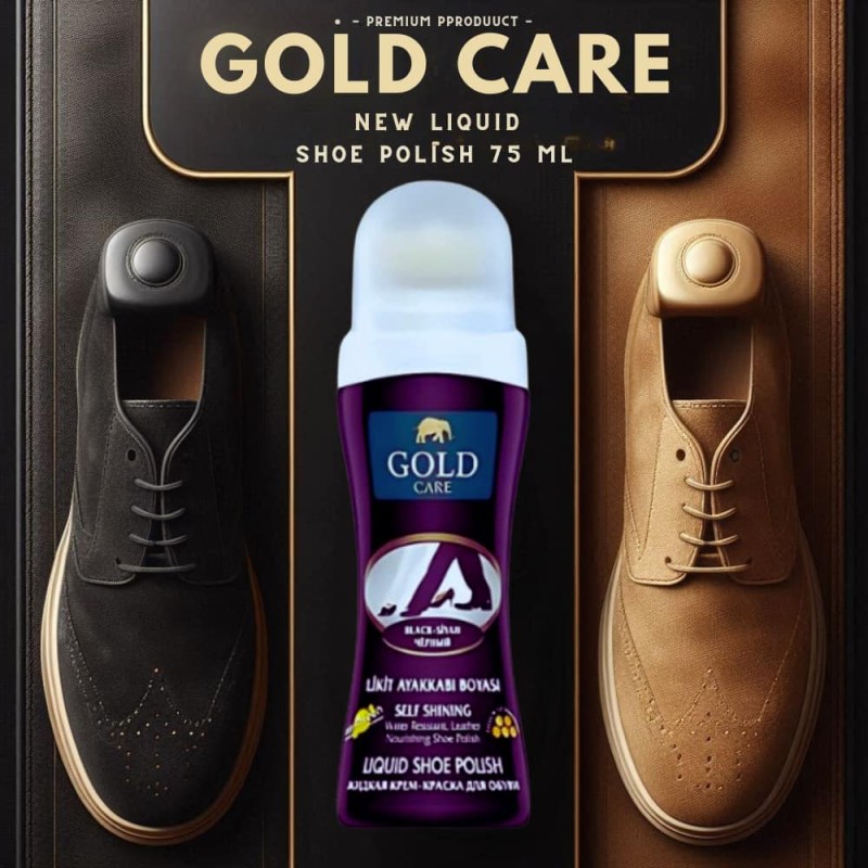 Gold Care New Liquid Shoe Polish 75 ML