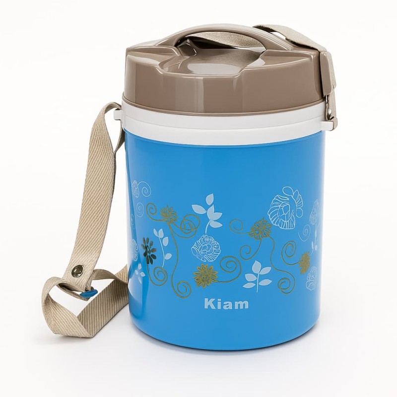 Kiam Monalisa Steel Hot Tiffin Carrier or Lunch Box 4 Bati (Mix Colors)