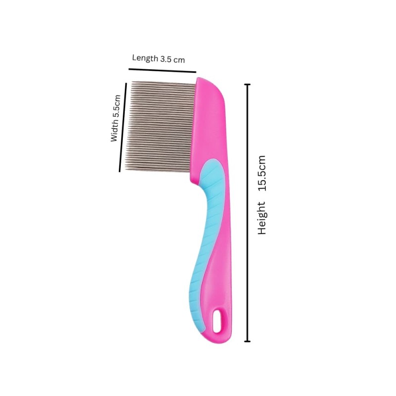 Long Non-Slip Steel Lice Comb