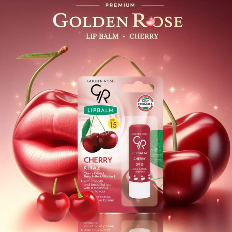 Golden Rose Lip Balm- Cherry