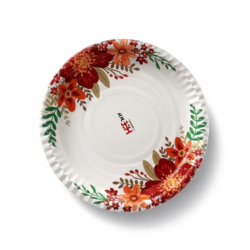 Disposable High Quality 300gsm Plastic One Time Party Plates 12 Inch – 50pcs