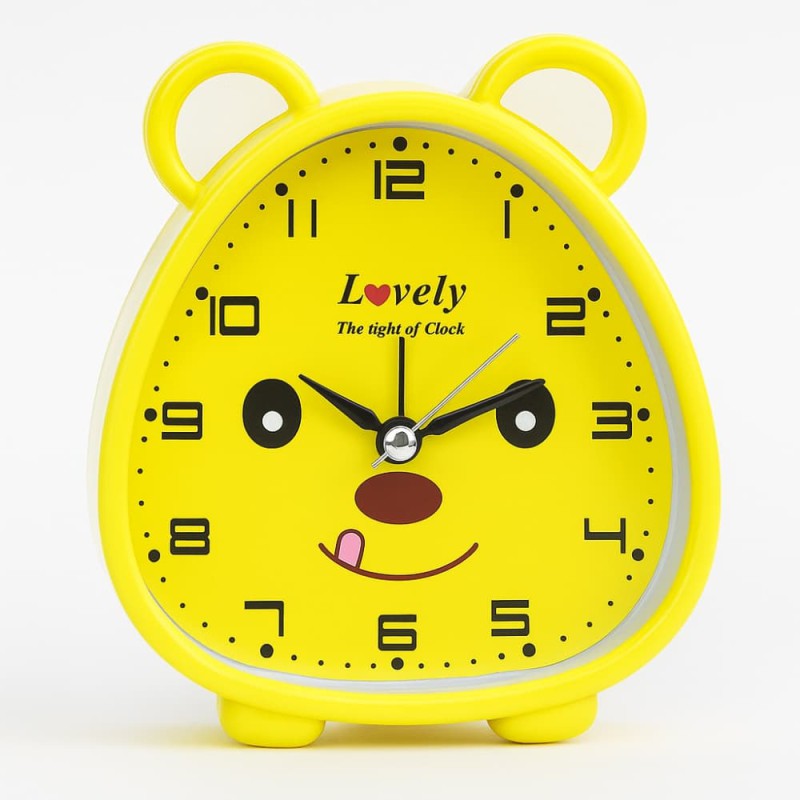 Table Clock Kitty Shape With Alarm And Light – Fancy Design Desk Analog Clock
