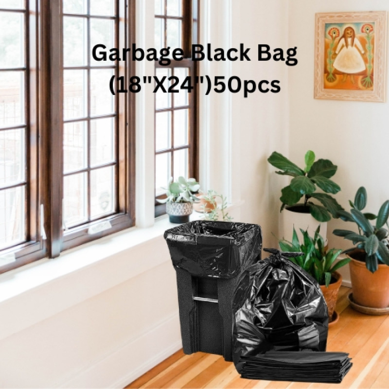 High Quality Garbage Bag Black (18"X24") /Trash Bag/Waste Bag(50pcs)